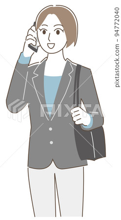 穿西裝的女人打電話 穿西裝的女人打電話 94772040