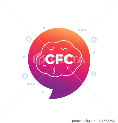 CFC or freon vector icon with a cloud CFC or freon vector icon with a cloud 94772298