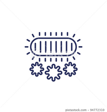 UV lamp for disinfection line icon 94772310