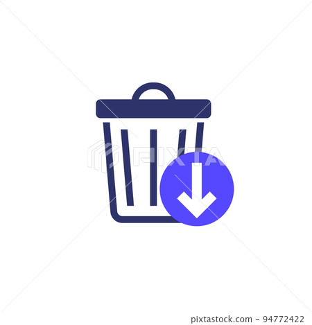 Reduce waste icon with a trash bin, vector Reduce waste icon with a trash bin, vector 94772422