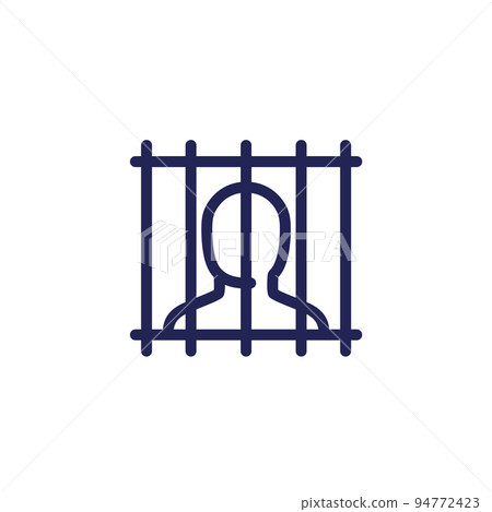convicted or inmate line icon convicted or inmate line icon 94772423