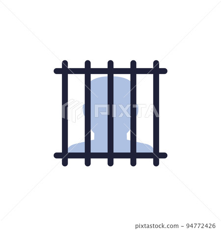 convict or inmate icon on white convict or inmate icon on white 94772426