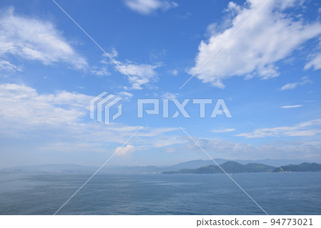 Komatsushima seen from a ship navigating the Kii Channel Komatsushima seen from a ship navigating the Kii Channel 94773021