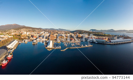 Hobart CBD and Waterfront in Tasmania Australia Hobart CBD and Waterfront in Tasmania Australia 94773144