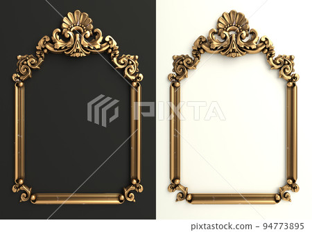 Classic golden frame baroque style cover postcard Classic golden frame baroque style cover postcard 94773895