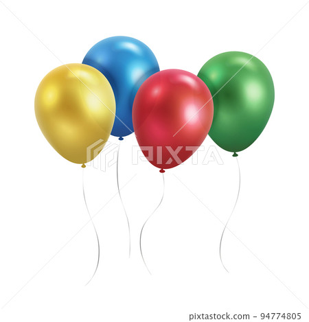 Vector colorful realistic shiny helium balloons isolated on white background Vector colorful realistic shiny helium balloons isolated on white background 94774805
