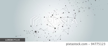 Vector connect lines and dots. Banner template for technology project Vector connect lines and dots. Banner template for technology project 94775123