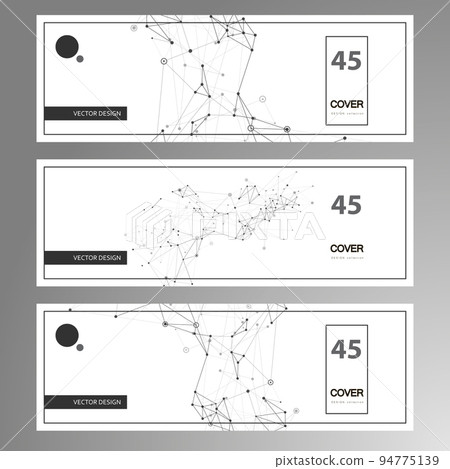 Technology connect texture background. Abstract circuit wallpaper. Digital vector illustration. Lines and dots design 94775139