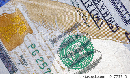 american dollars. close-up of a fragment of american money american dollars. close-up of a fragment of american money 94775743