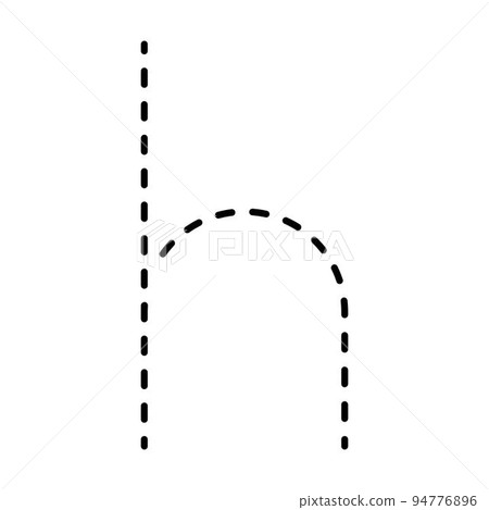 Tracing Alphabet lowercase small letter h prewriting dotted line element for kindergarten, preschool and Montessori school kids worksheet for handwriting practice activity. Tracing Alphabet lowercase small letter h prewriting dotted line element for kindergarten, preschool and Montessori school kids worksheet for handwriting practice activity. 94776896