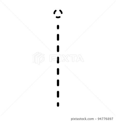 Tracing Alphabet lowercase small letter i prewriting dotted line element for kindergarten, preschool and Montessori school kids worksheet for handwriting practice activity. 94776897