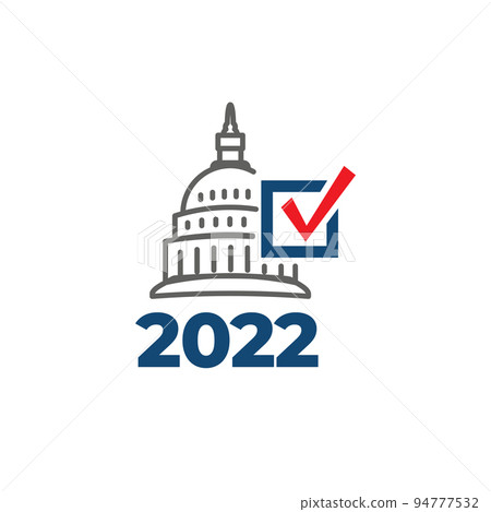 2022 Midterm Elections Design w Red White and Blue Vote Icon 2022 Midterm Elections Design w Red White and Blue Vote Icon 94777532
