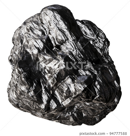 Realistic 3D illustration of the zinc nugget isolated on white 94777588
