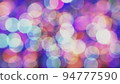 Beautiful 3D illustration of the purple violet light particles bokeh rendered as background 94777590