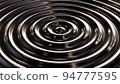 DOF camera realistic abstract 3D illustration of the radial waving carbon fiber surface rendered as background 94777595