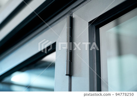 fragment aluminum folding door. photo with a copy-space. 94778250