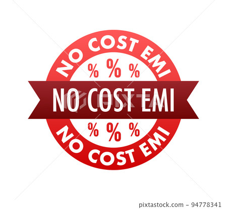 No cost EMI ad flyer layout background. Vector illustration 94778341