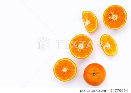 Fresh orange citrus fruit isolated on white background. Juicy, sweet and high vitamin C 94779664
