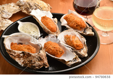 Delicious Oyster Snacks Fried Oysters and Wine Delicious Oyster Snacks Fried Oysters and Wine 94780638
