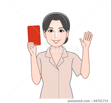 拿著紅牌的女人 拿著紅牌的女人 94781733