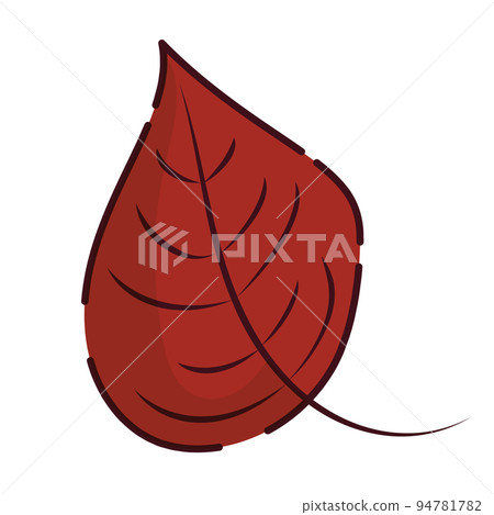 Isolated colored autumn leaf icon Vector 94781782