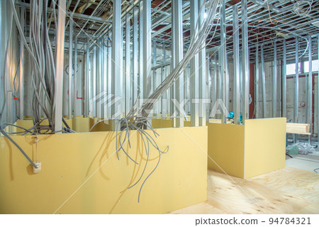 Materials and tools during interior construction 94784321
