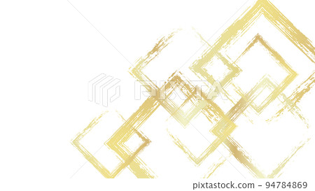 Vector background illustration with overlapping golden square brush strokes 94784869
