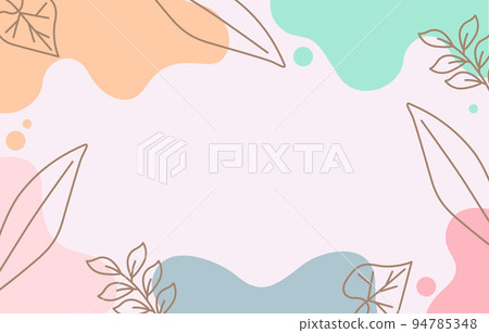 Aesthetic Colorful Pastel Floral Fluid Abstract Background 94785348
