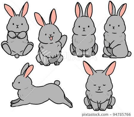 灰色兔子一套 94785766