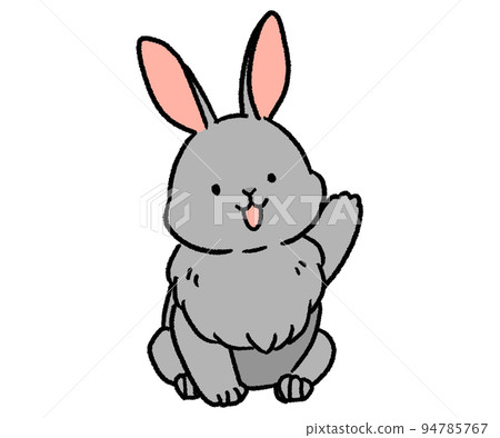 灰兔舉起一隻手 94785767