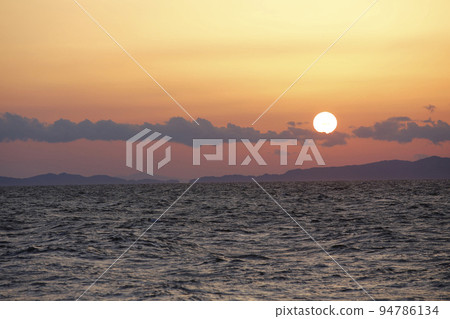 Sunset Sunset Osaka Bay Sennan Marble Beach Rinku Rinku Town Sennan City Dusk Sunset 94786134