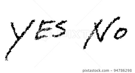 Handwritten YES / NO vector material Handwritten YES / NO vector material 94786298