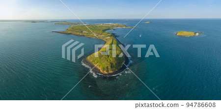 Aerial view of Shetoushan, Penghu County, Taiwan. 94786608