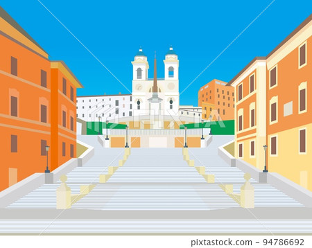 Piazza di Spagna Rome Roma Trinita dei Monti church 94786692
