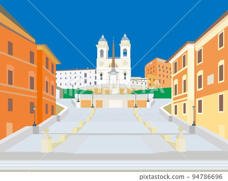 Piazza di Spagna Rome Roma Trinita dei Monti church 94786696
