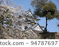 Cherry blossoms and national treasure Hikone Castle 94787697