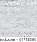 Old White Brick Wall. Seamless Tileable Texture. 94788390
