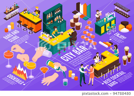 Barman Horizontal Infographics 94788480