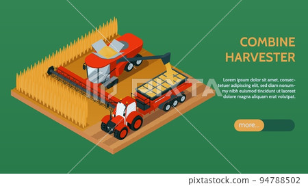 Agriculture Isometric Horizontal Banner 94788502
