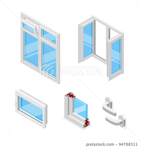 Plastic Windows Isometric Set Plastic Windows Isometric Set 94788511