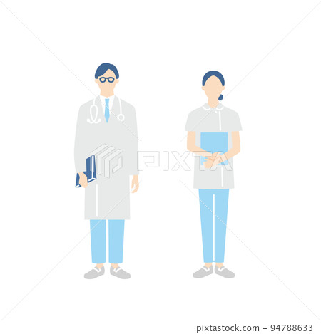 醫生和護士的全身形象 醫生和護士的全身形象 94788633