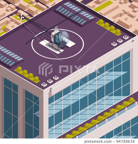 Helicopter Pad Isometric 94788638