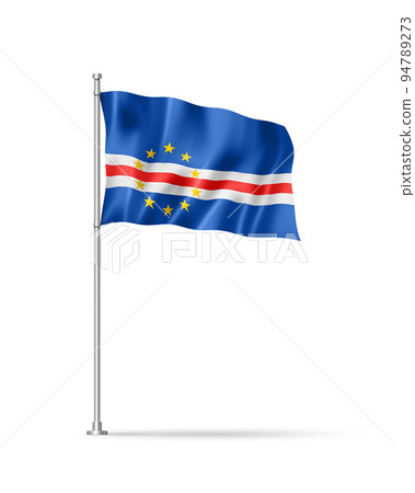 Cape Verde flag isolated on white 94789273