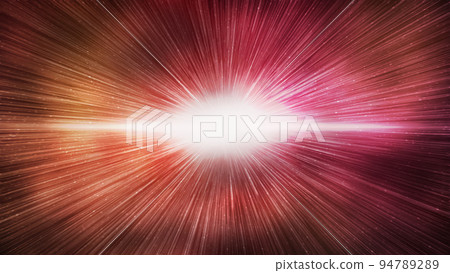 Big bang effect on bright red galaxy sky, horizontal background Big bang effect on bright red galaxy sky, horizontal background 94789289