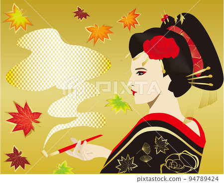Oiran smoking a pipe 94789424