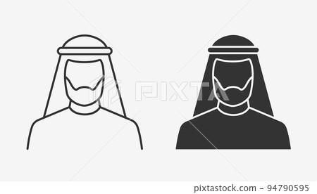 Arabic muslim man icon. Vector illustration . Arabic muslim man icon. Vector illustration . 94790595