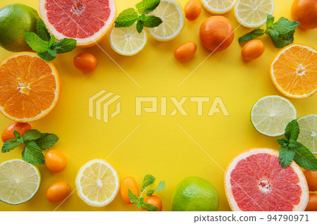 Frame made of ripe fruits 94790971
