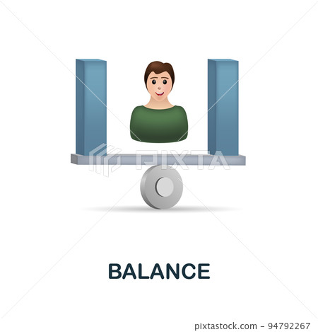 Balance icon. 3d illustration from personal productivity collection. Creative Balance 3d icon for web design, templates, infographics and more Balance icon. 3d illustration from personal productivity collection. Creative Balance 3d icon for web design, templates, infographics and more 94792267