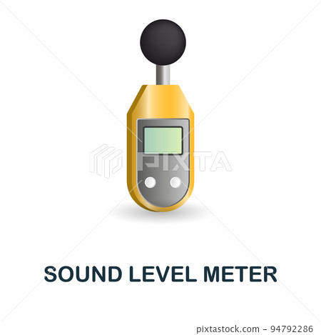 Sound Level Meter icon. 3d illustration from measuring collection. Creative Sound Level Meter 3d icon for web design, templates, infographics and more 94792286
