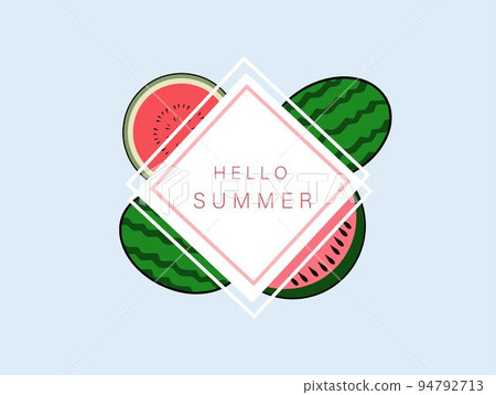 Template Summer Watermelon Illustrations Vector Template Summer Watermelon Illustrations Vector 94792713